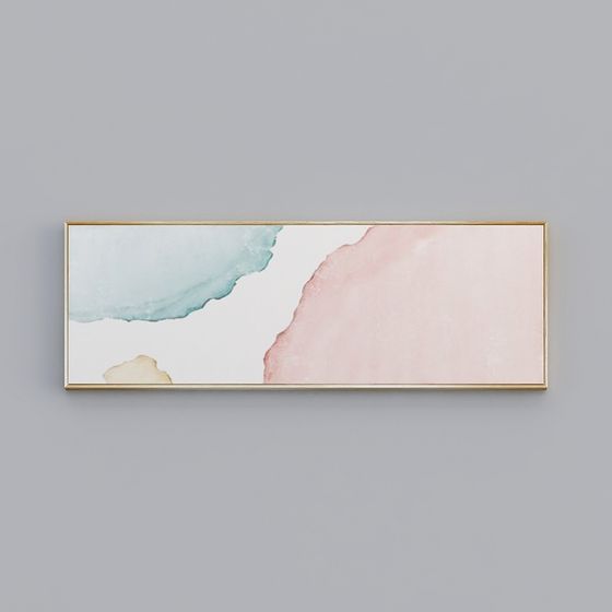 Abstract Watercolor Painting 3D model