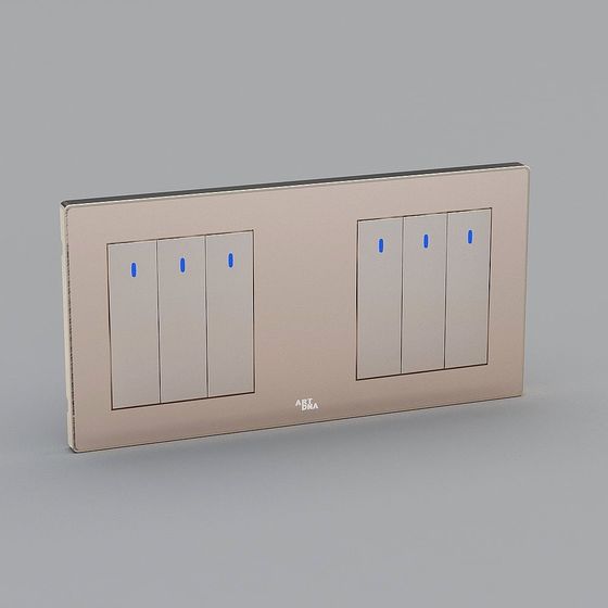 Stylish 3D Switch Panel Model for Modern Design