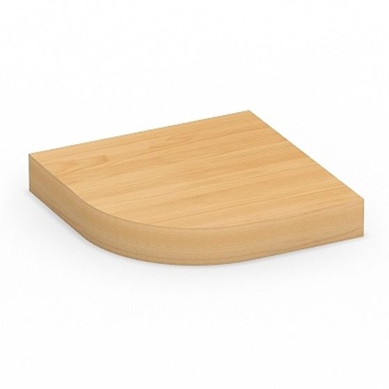 Curved Wooden Shelf 3D model