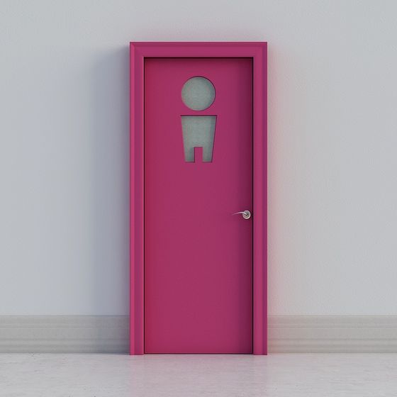 Contemporary Pink Door 3D model