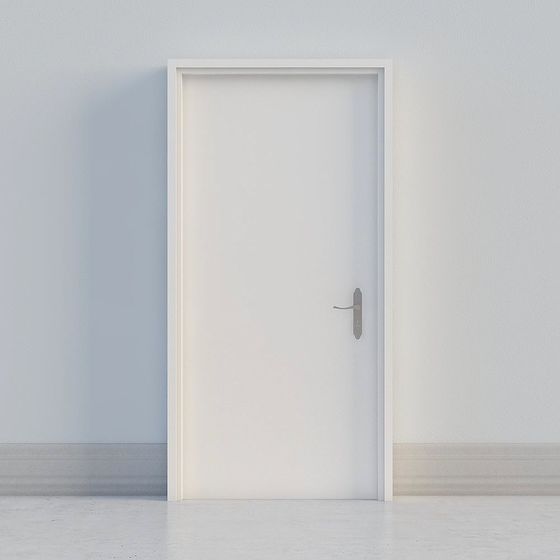 Stylish Minimalist Door 3D model for Versatile Interiors