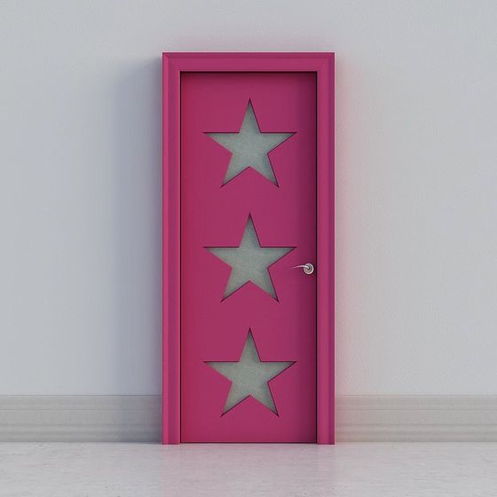 Star Door 3D model - Enchanting Low Poly Design