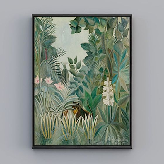 Henri Rousseau Jungle Mural 3D model for Creative Projects
