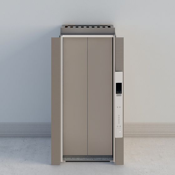 Sleek Low Poly Elevator 3D model