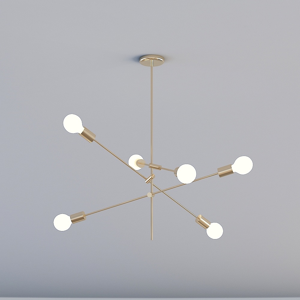 3D Lights All GRN - Nordic Postmodern Living Room, Bedroom, Study Chandelier D8100-6