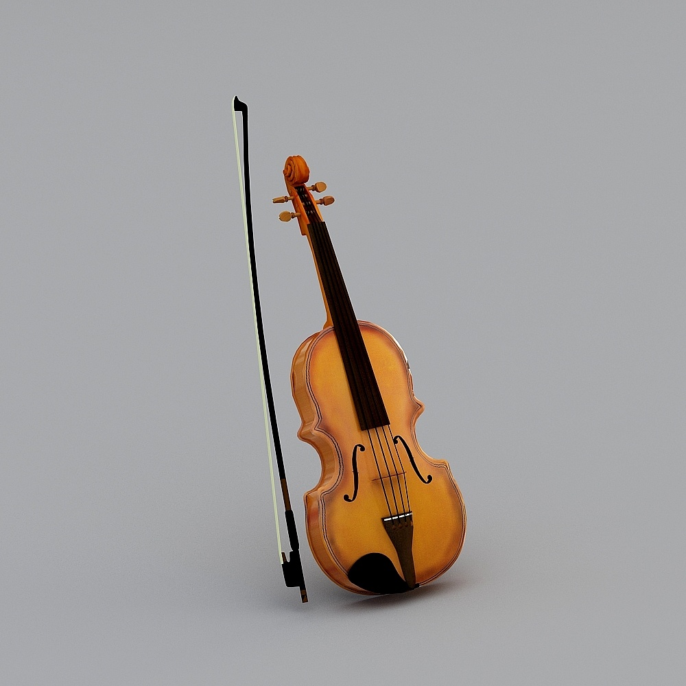 Elegant Violin 3D model for Classic Music Projects
