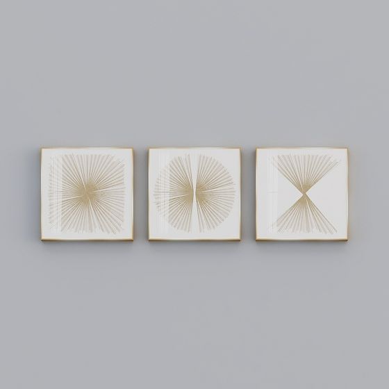 Abstract Line Art 3D model for Contemporary Spaces