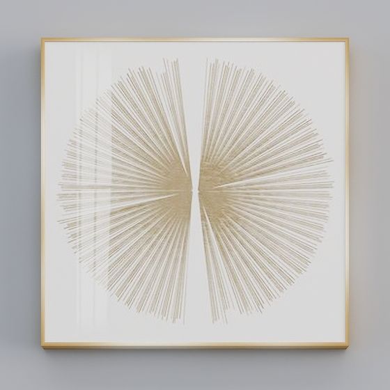 Light Fan 3D model - Modern Geometric Art