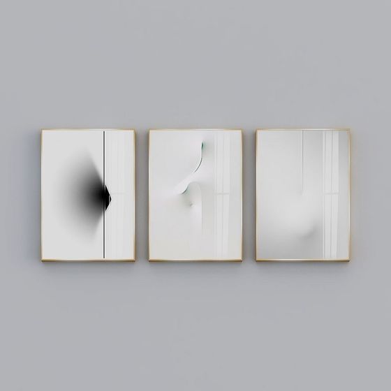 Abstract Mirror Triptych 3D model