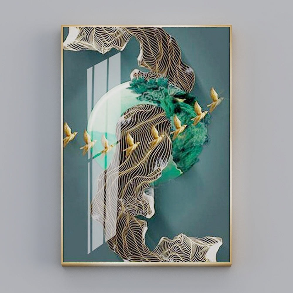 Lc083-h Decorative Painting Alliance - Mirror Painting - Aluminum Assembly