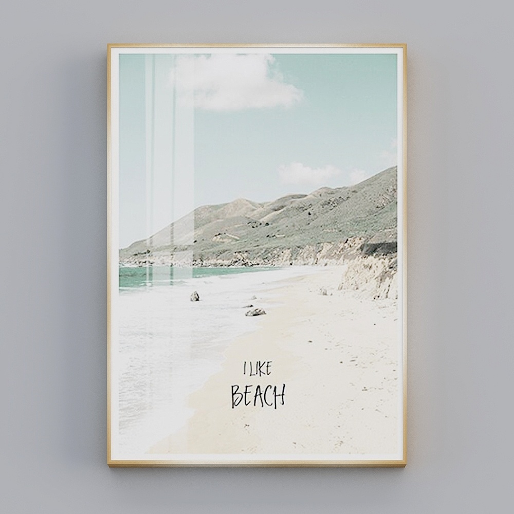 Beach Poster 3D model