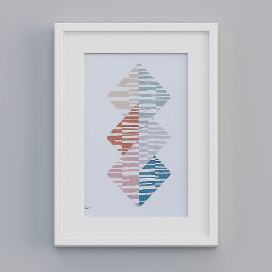 優梵藝術北歐地中海風格裝飾掛畫客廳沙發背景畫臥室床頭掛件現代 圖靈（二）裝飾畫