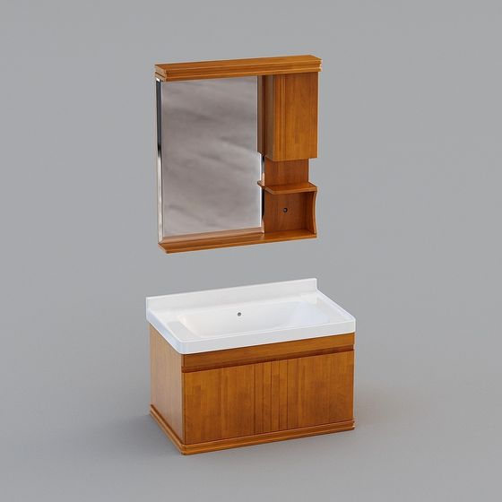Minimalist Bathroom Cabinet 3D model
