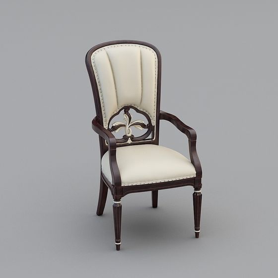 Chic Low-Poly Armchair 3D Model for Contemporary Interiors