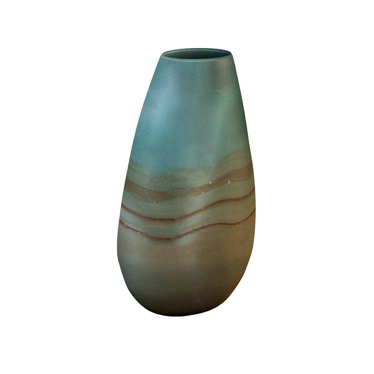 Water Harmony Vase 3D Model – Gradient Textured Design