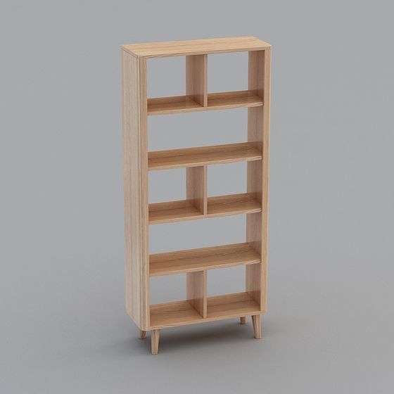 Modern Minimalist Bookshelf 3D model