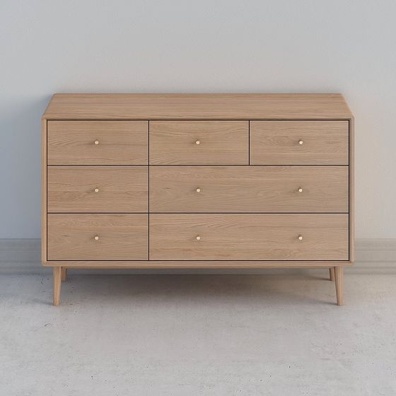 Nordic Style 6-Drawer Cabinet 3D model