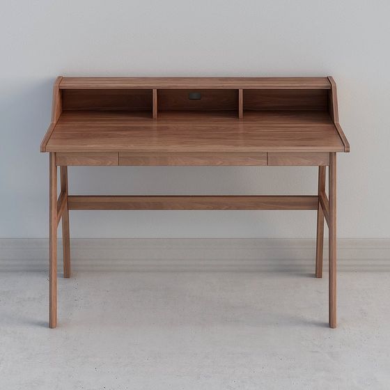 Source Wood Monet Desk 3D Model in Earth Color