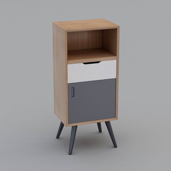 Mid-Century Modern Nightstand 3D model
