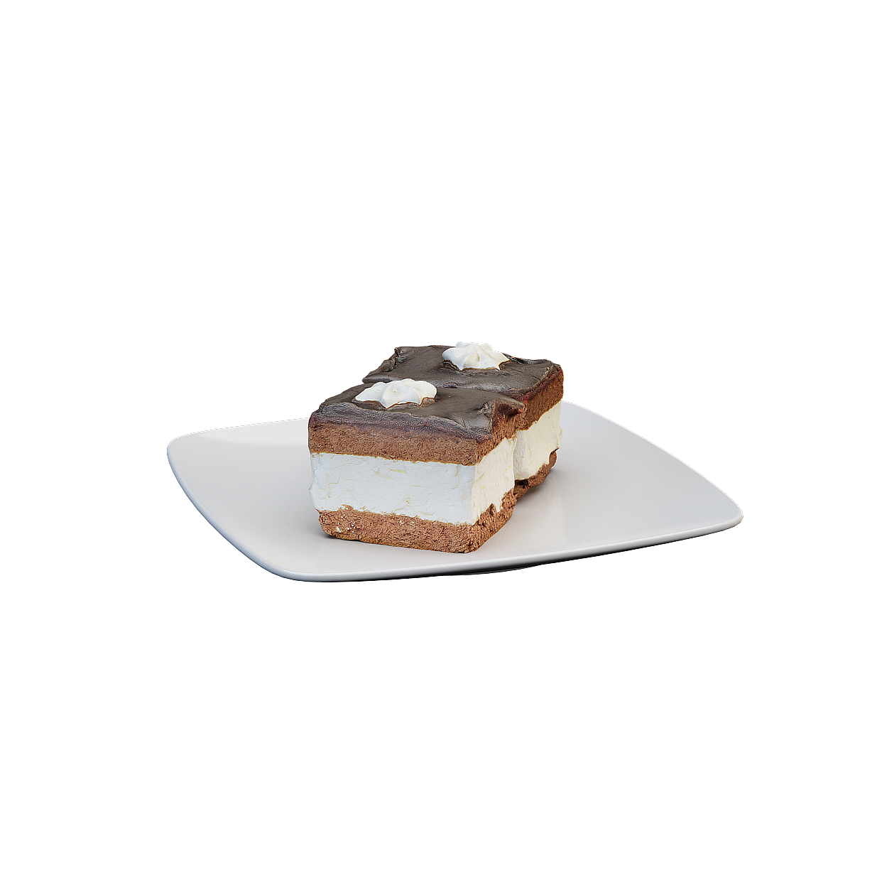 Chocolate Mousse Cake 3D Model – Realistic Food Asset