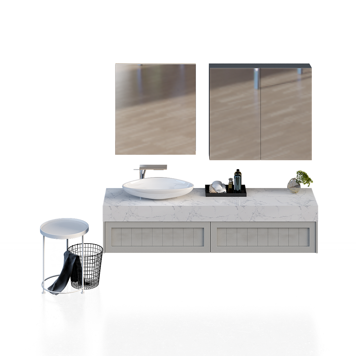 Modern Black Vanity 2m+ – Sleek Bathroom Furniture