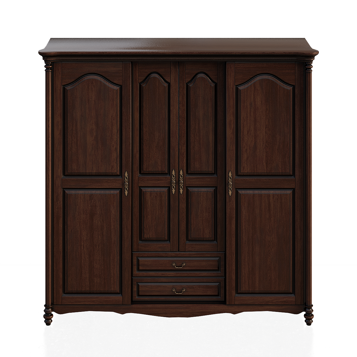 Luxurious Wooden Wardrobe Classic – Low-Poly Wood Design