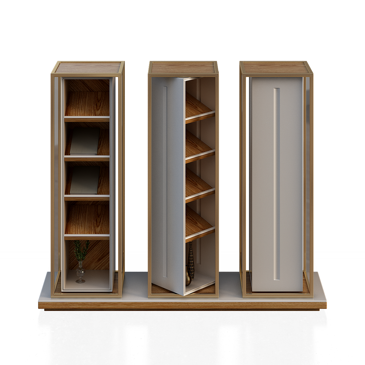 Versatile Storage Cabinet 3D Model – Low-Poly Wood Design