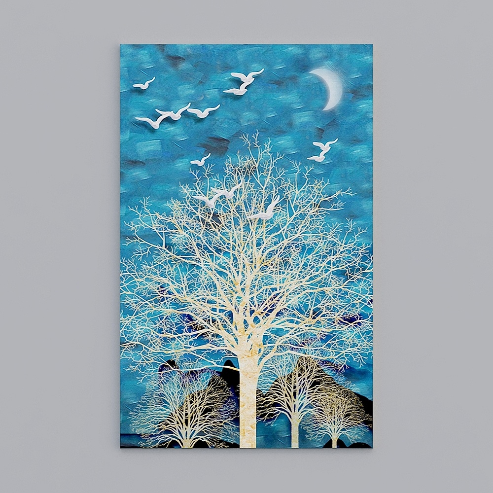 Murals hard wrapped with Ellan wall cloth post-modern Chinese st