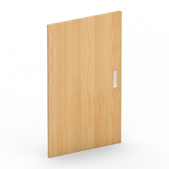 Elegant Low-Poly Wooden Door 3D model