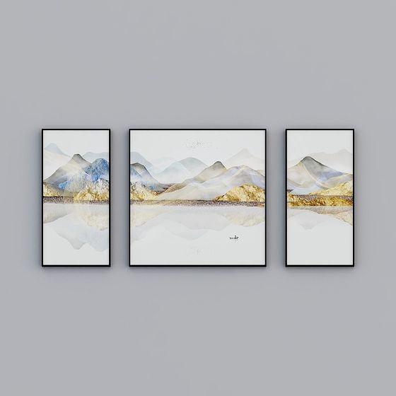 Mountain River Reflections 3D Model