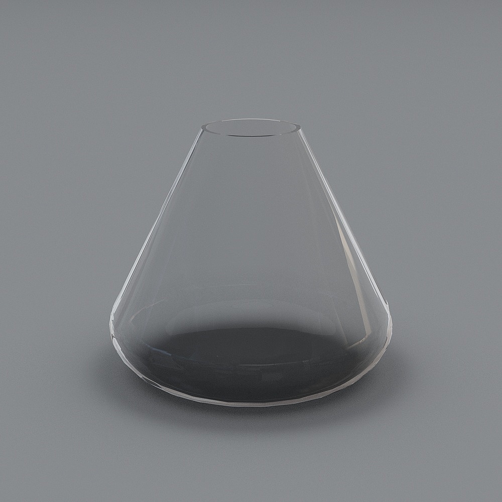 ZAOZUO製手作りガラス花瓶 - トランペットモチーフ