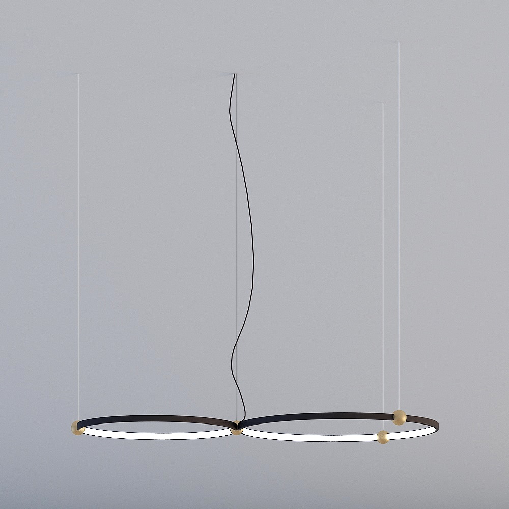 3D lights are all YX- Postmodern Minimalist Dining Room Bedroom Study Lounge Lounge Lounge Ring Chandelier-B