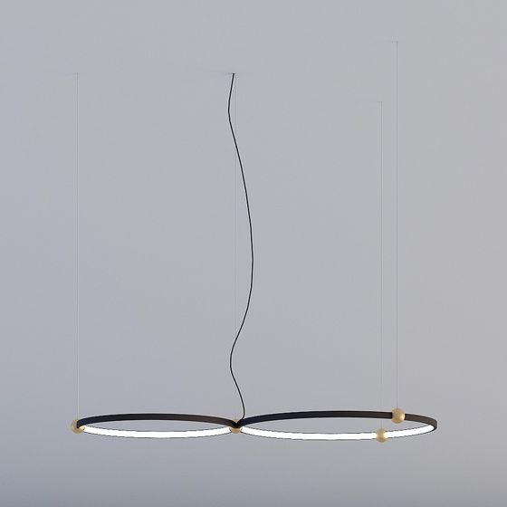 Stylish Low-Poly Chandelier 3D model for Contemporary Spaces