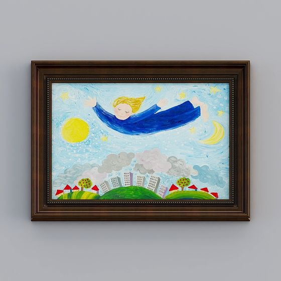 Kippoon Negozi negli Stati Uniti e in Europa Scatola in Stile Europeo a Collegamento Singolo 52.5x72.5 cm Stanza dei Bambini Cartoon emlpr-e-1