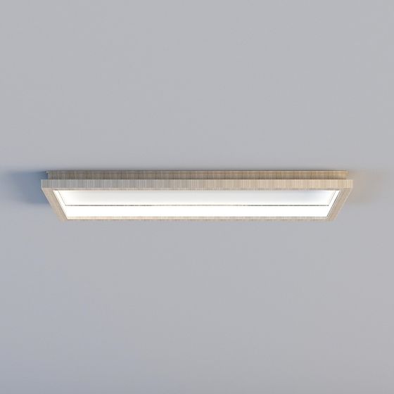 Elegant Wooden Strip Lamp 3D Model