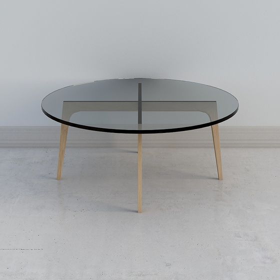 Stylish Low-Polygon Round Table 3D model