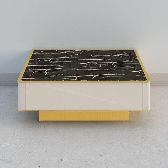 Earth Color Single Coffee Table 3D Model