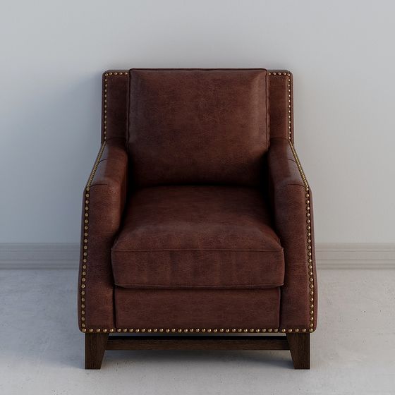 Vintage Leather Armchair 3D model