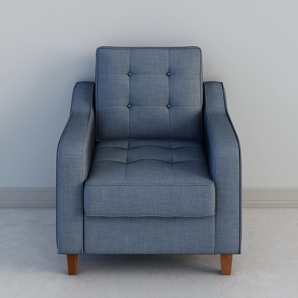 SF2030-1-Single Sofa-Blue