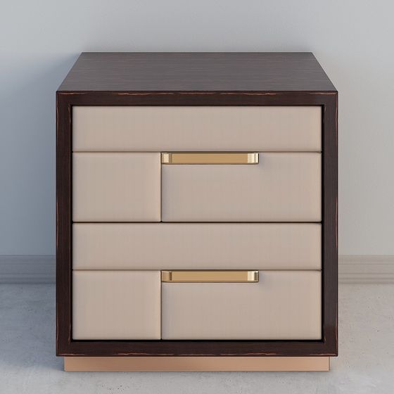 Elegant Bedside Table 3D Model for Modern Interiors