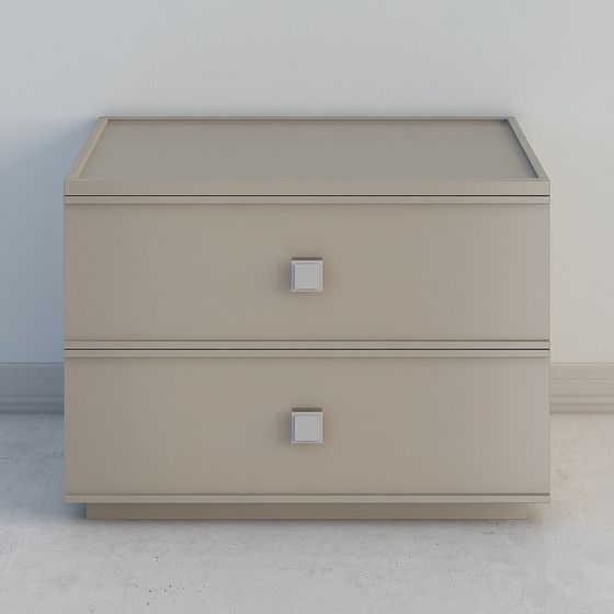 Minimalist Bedside Cabinet 3D model