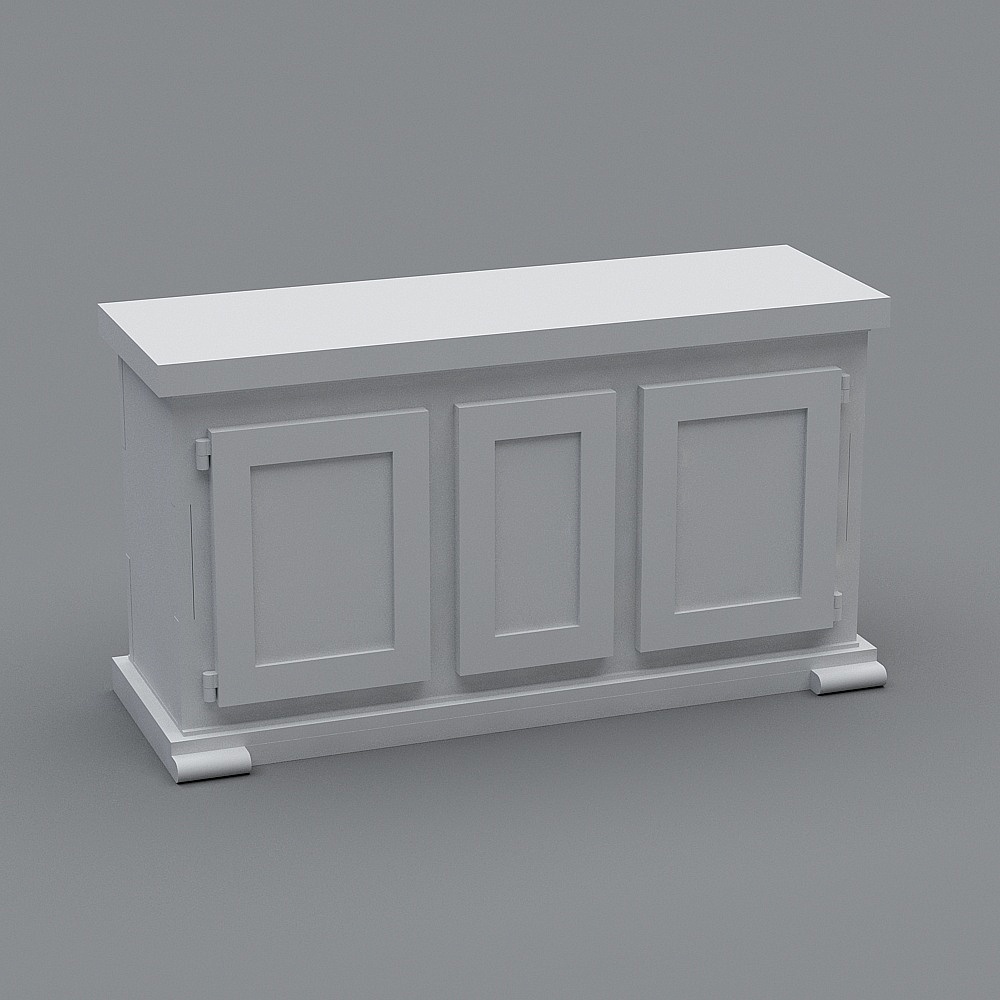 Elegant Minimalist Storage Cabinet 3D model