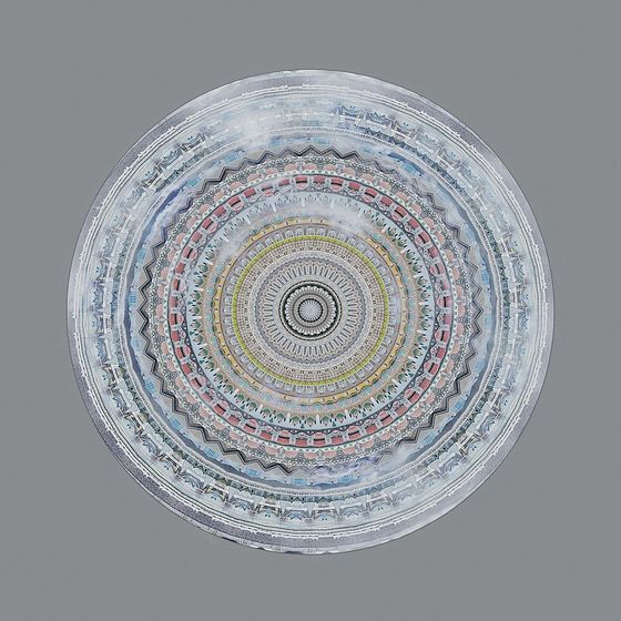 Mandala Ceiling 3D model - Unique Low Poly Design