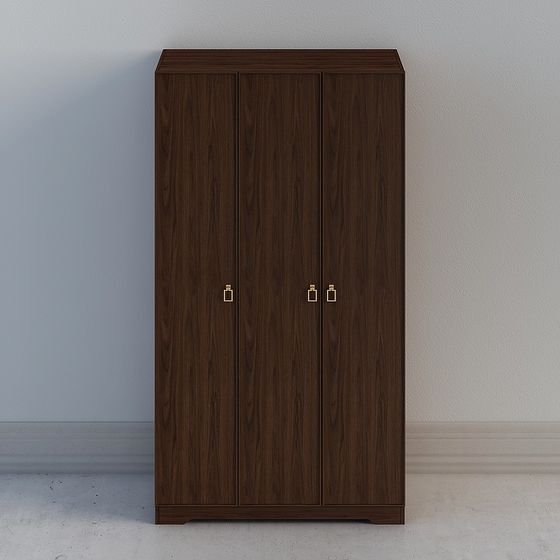 Elegant Low-Poly Wardrobe 3D model for Modern Interiors