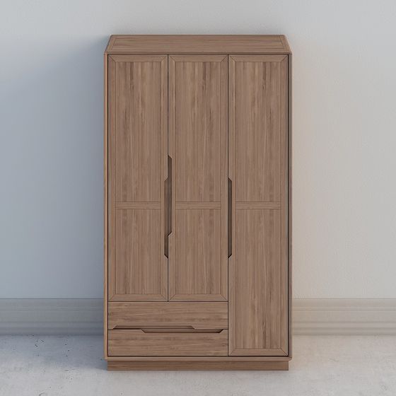 Urban Elegance Wardrobe 3D model for Contemporary Spaces