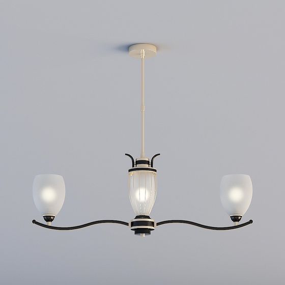 Elegant Low-Polygon 3D Chandelier Model