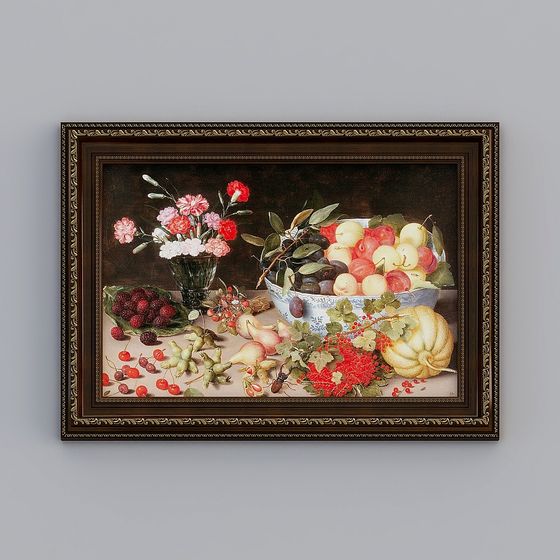 Classic Still Life Painting 3D model