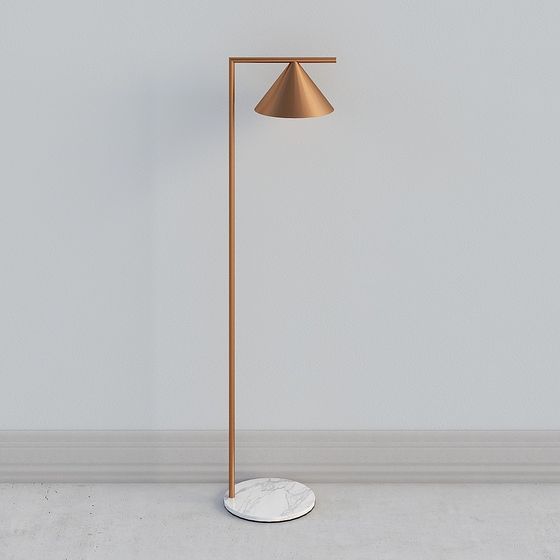 Copper Cone Floor Lamp 3D model