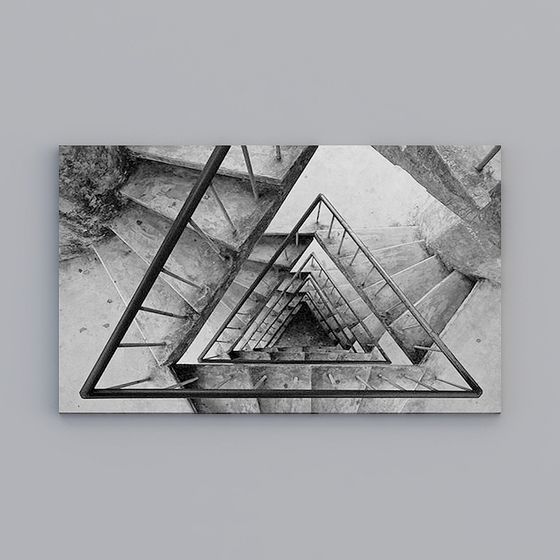 Triangular Spiral Staircase 3D model for Creative Use