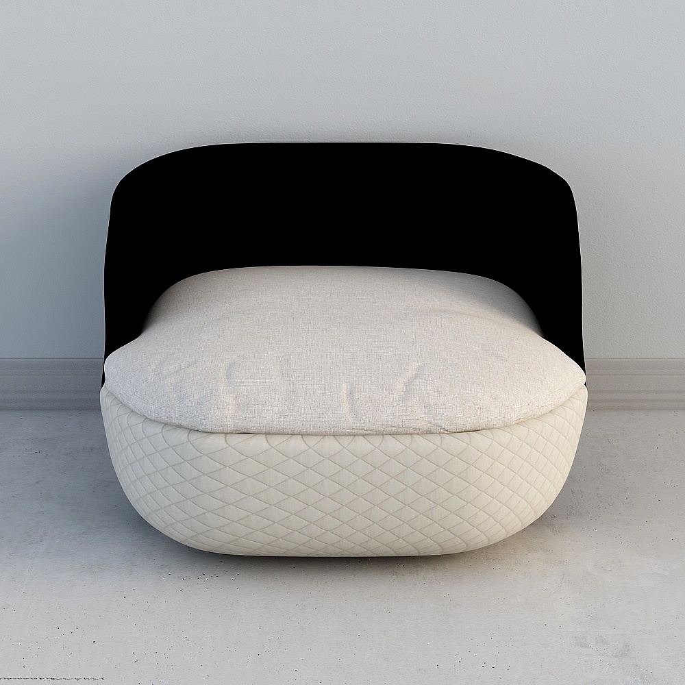 Elegant Curved Sofa 3D Model for Modern Interiors
